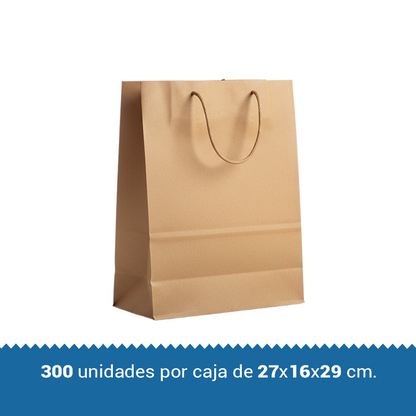BOLSA KRAFT CON MANILLAS 27X16X29