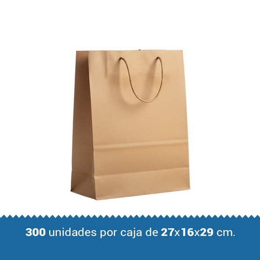 BOLSA KRAFT CON MANILLAS 27X16X29