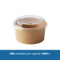 Bowl kraft con tapa 1300cc